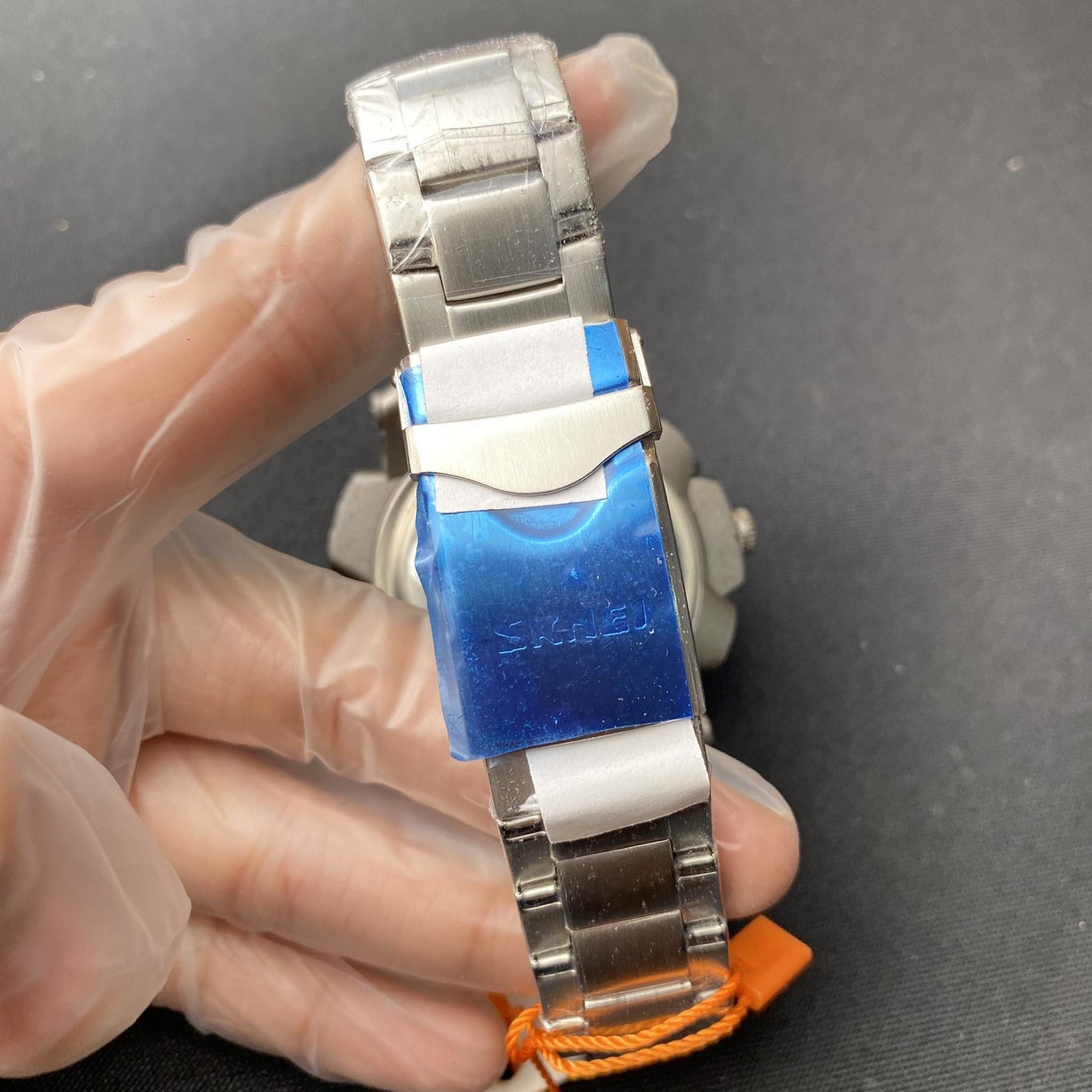 Skmei Steel Chronograph 360° Watch W/Metal Box - Black/Gray