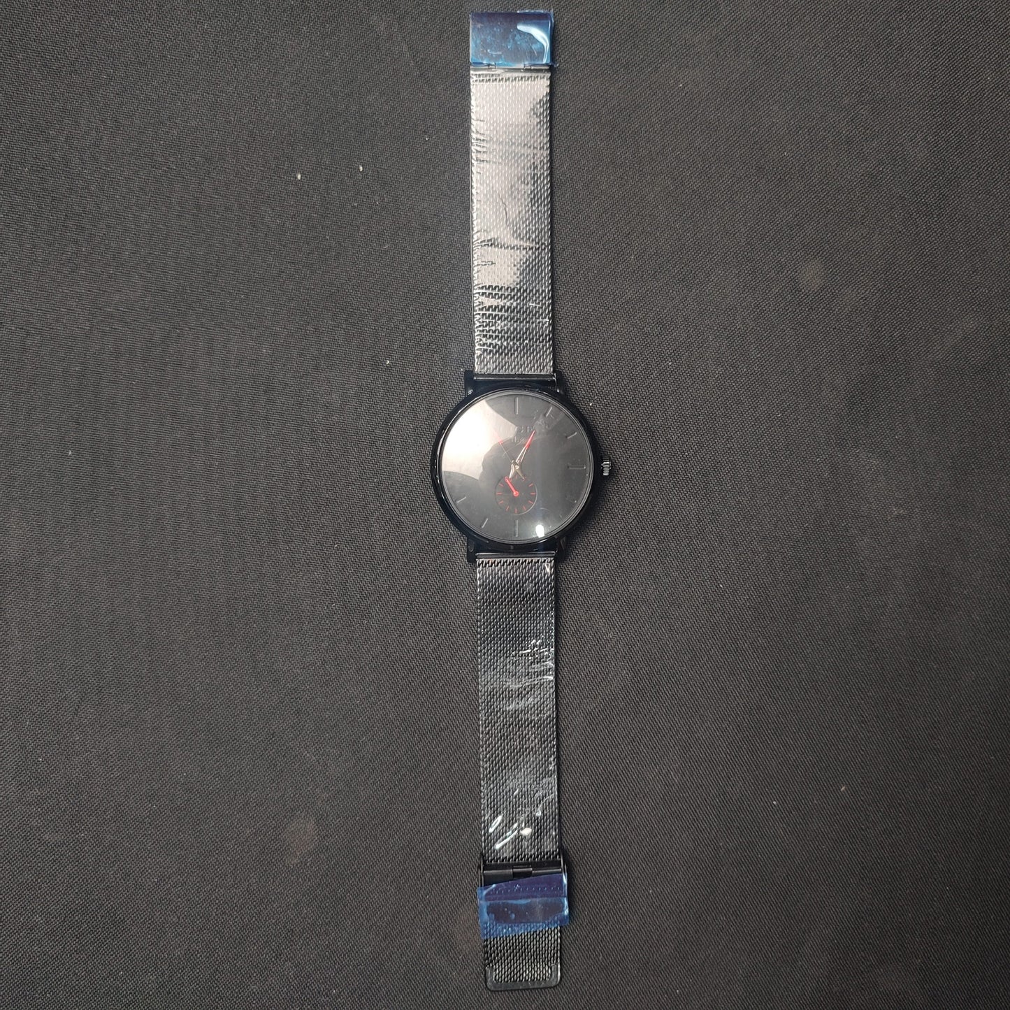 Lige Metal Mesh Watch W/Box - Black Strap