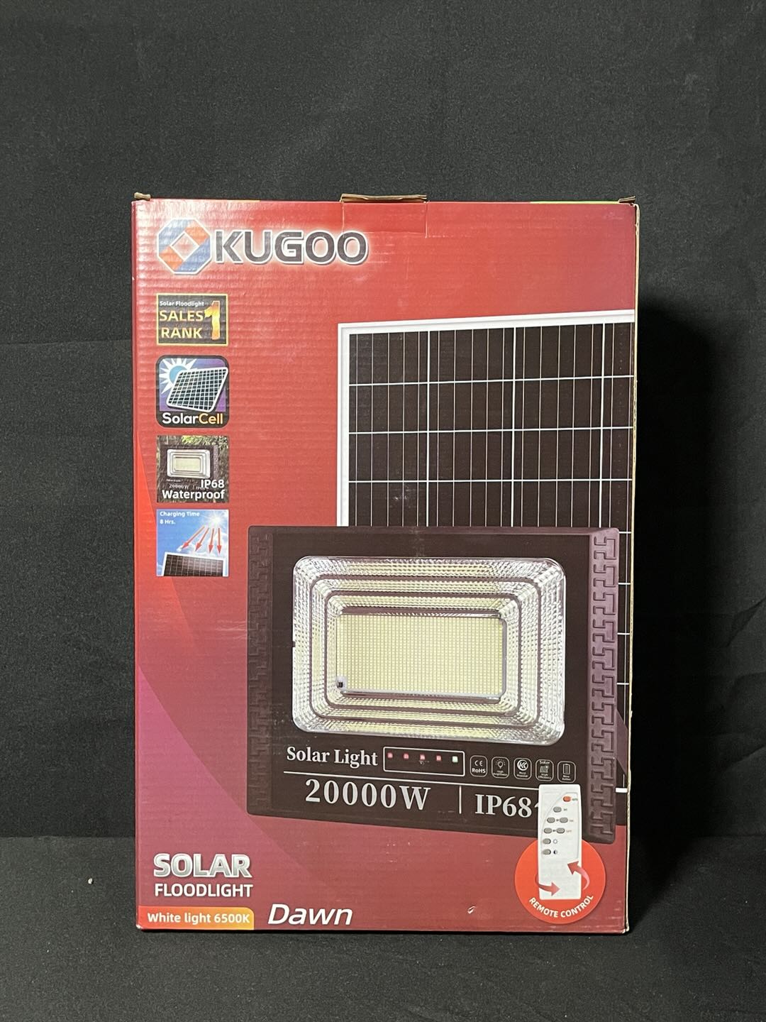 Kugoo Solar Floodlight 20000 Watts with Remote Control (White Light 6500K) LED-03
