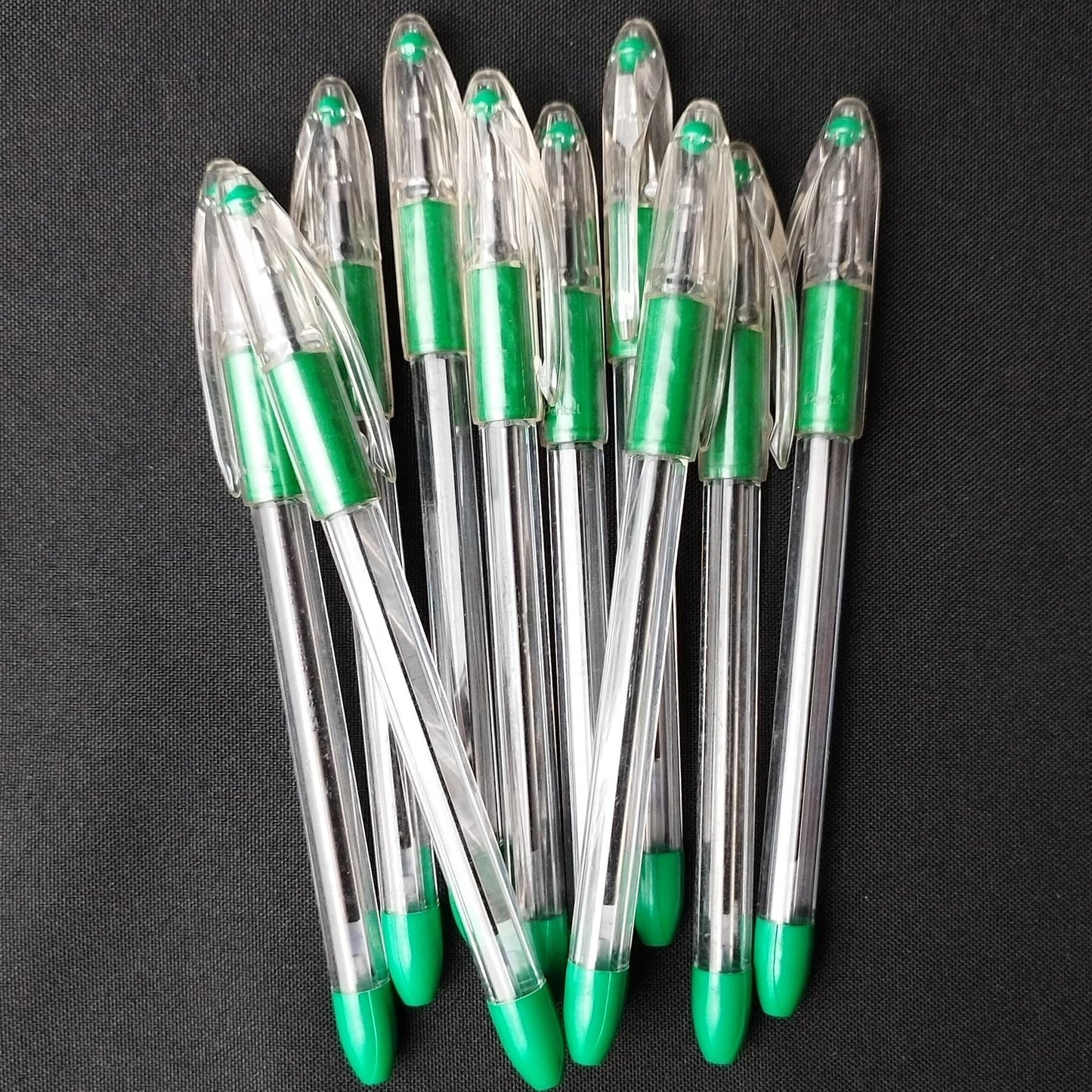 Pentel RSVP Ballpen Pens Made in Japan(Green Cover - Black Color)