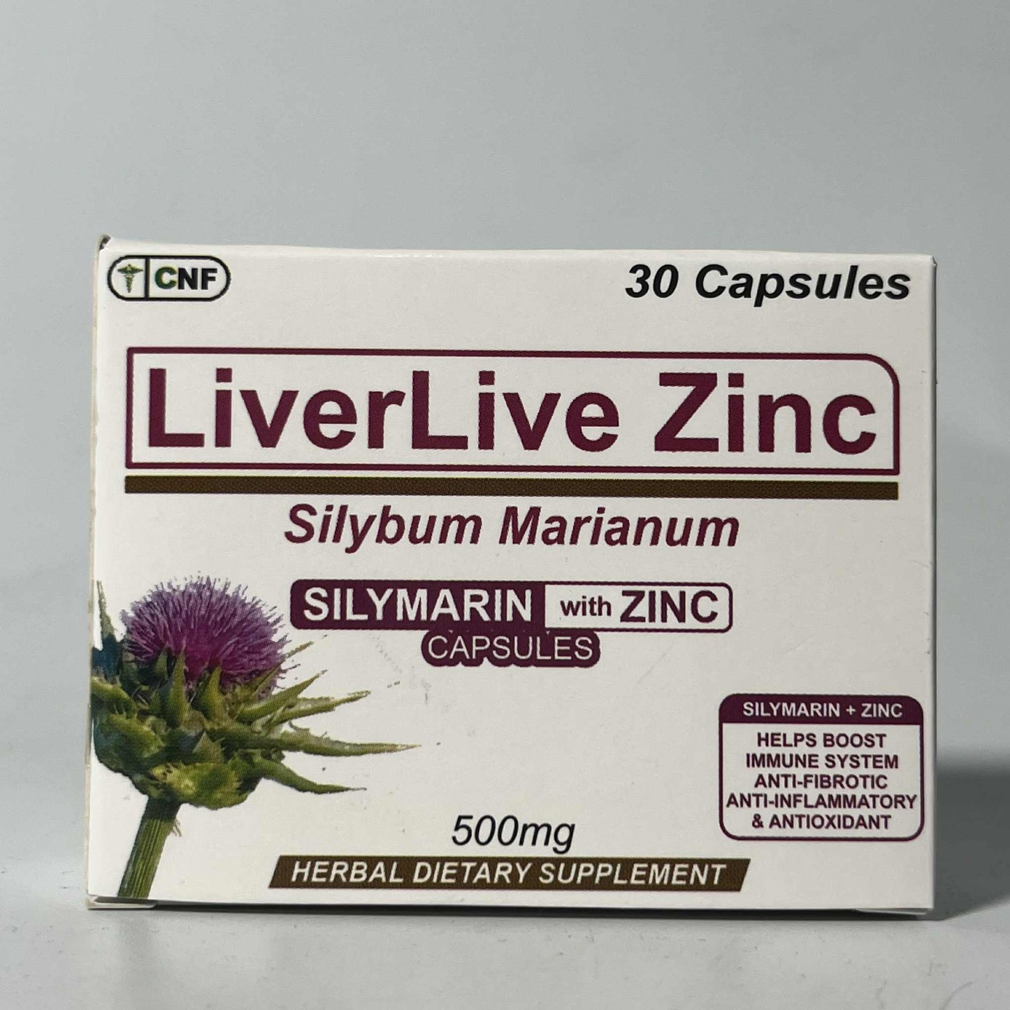 CNF Liverlive Zinc (500mg) - 30 Capsules