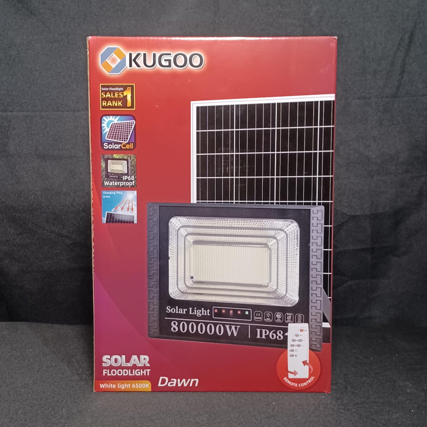 Kugoo Solar Streetlight 800000 Watts with Remote Control (White Light 6500K) LED-08