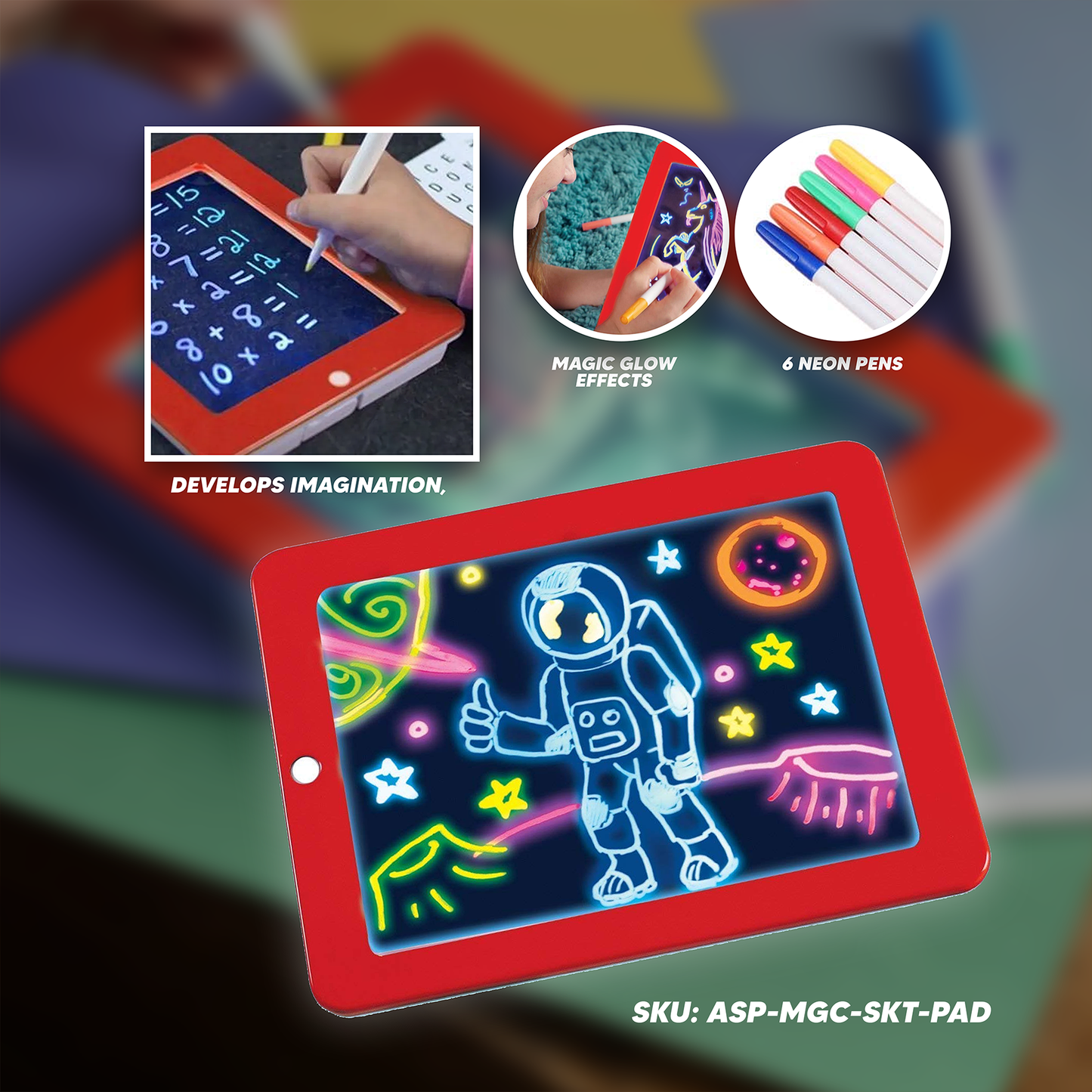 Magic Sketch Pad Create Art that Glows