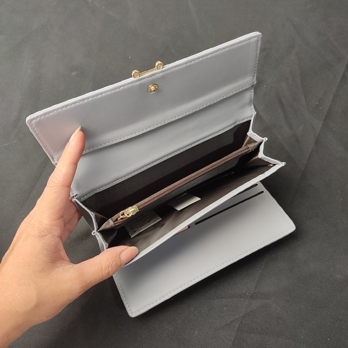 (UDNLSU)?Shipping Jakarat?Women's Wallet Creative Mosaic Large Capacity Matte