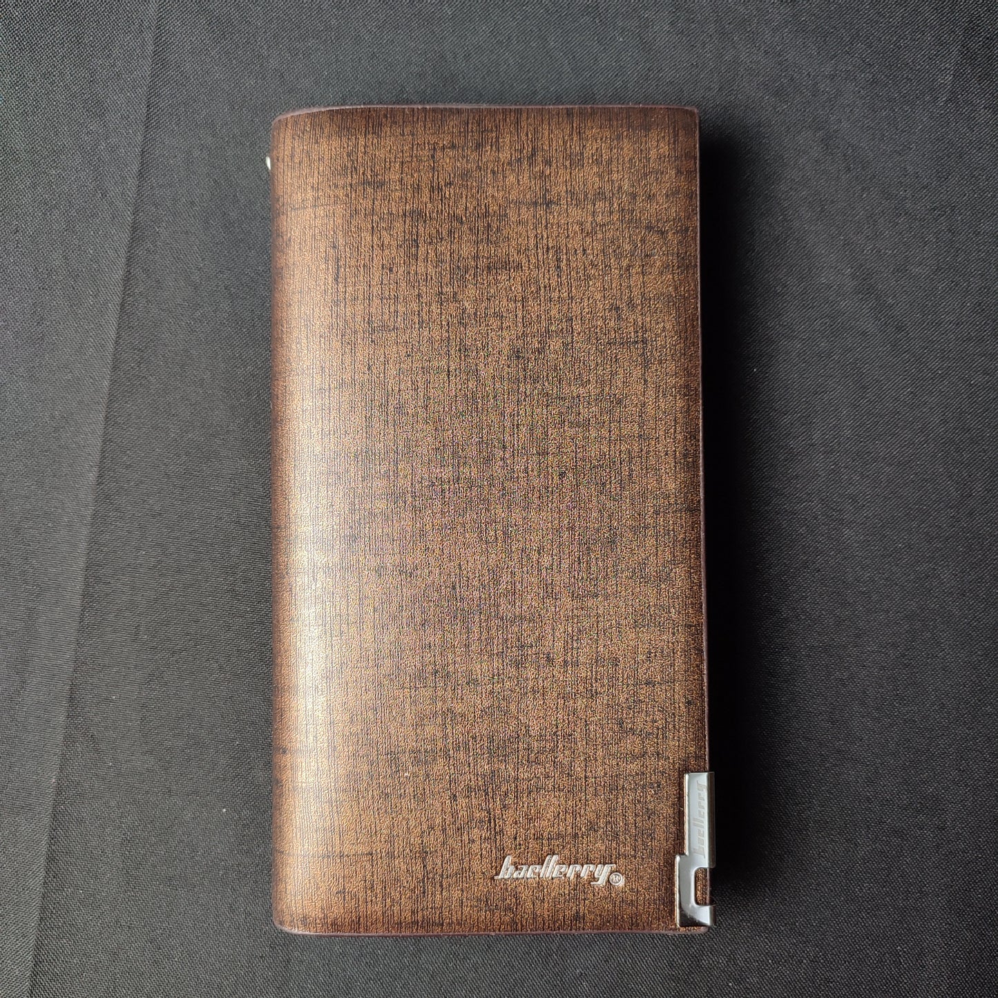 (Brownwallet)Baellerry Men 's Long Wallet Zipper Leather Wallet