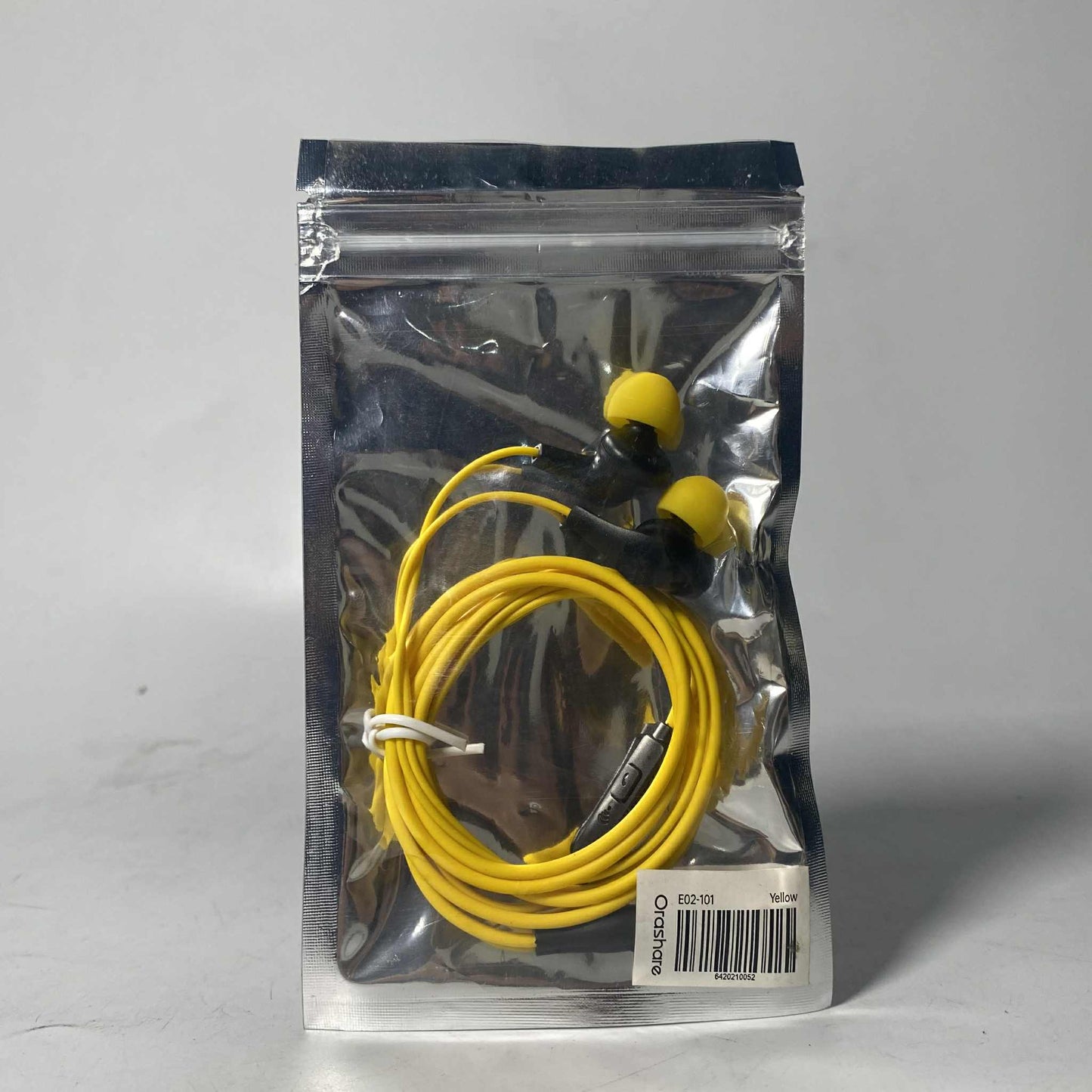 Orashare 3.5mm Jack Universal Earphone Stereo Audio Sound with Build in Mic E02-101 (Yellow)