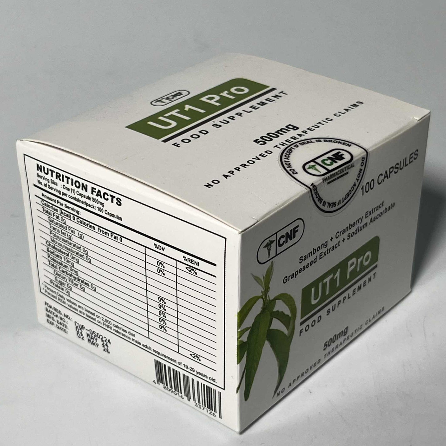 CNF UT1 PRO Food Supplement (500mg) - 100 Capsules