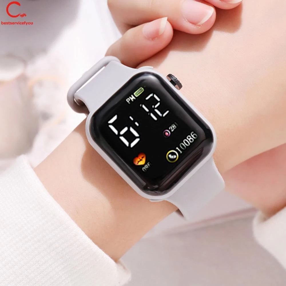 Waterproof Silicone Led Digital Watch Unisex