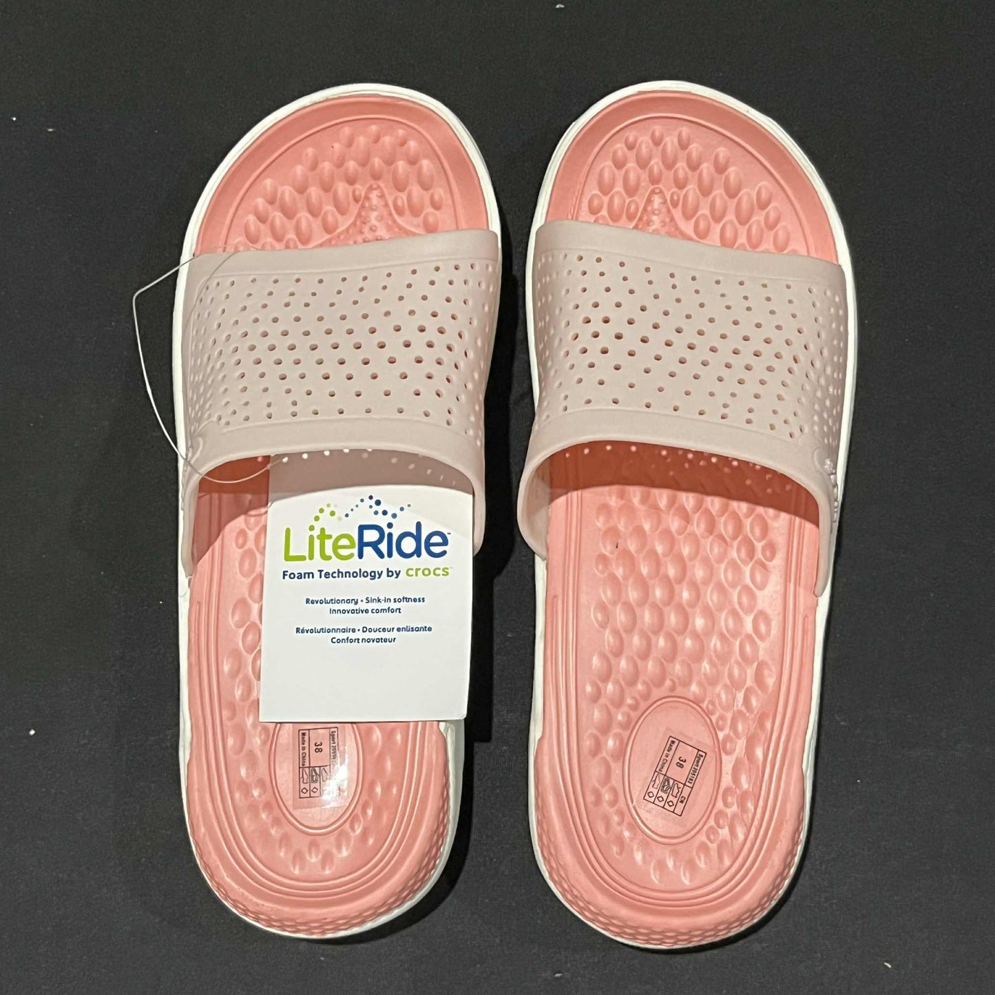 Crocs LiteRide Slide Slippers (Random Design & Sized)