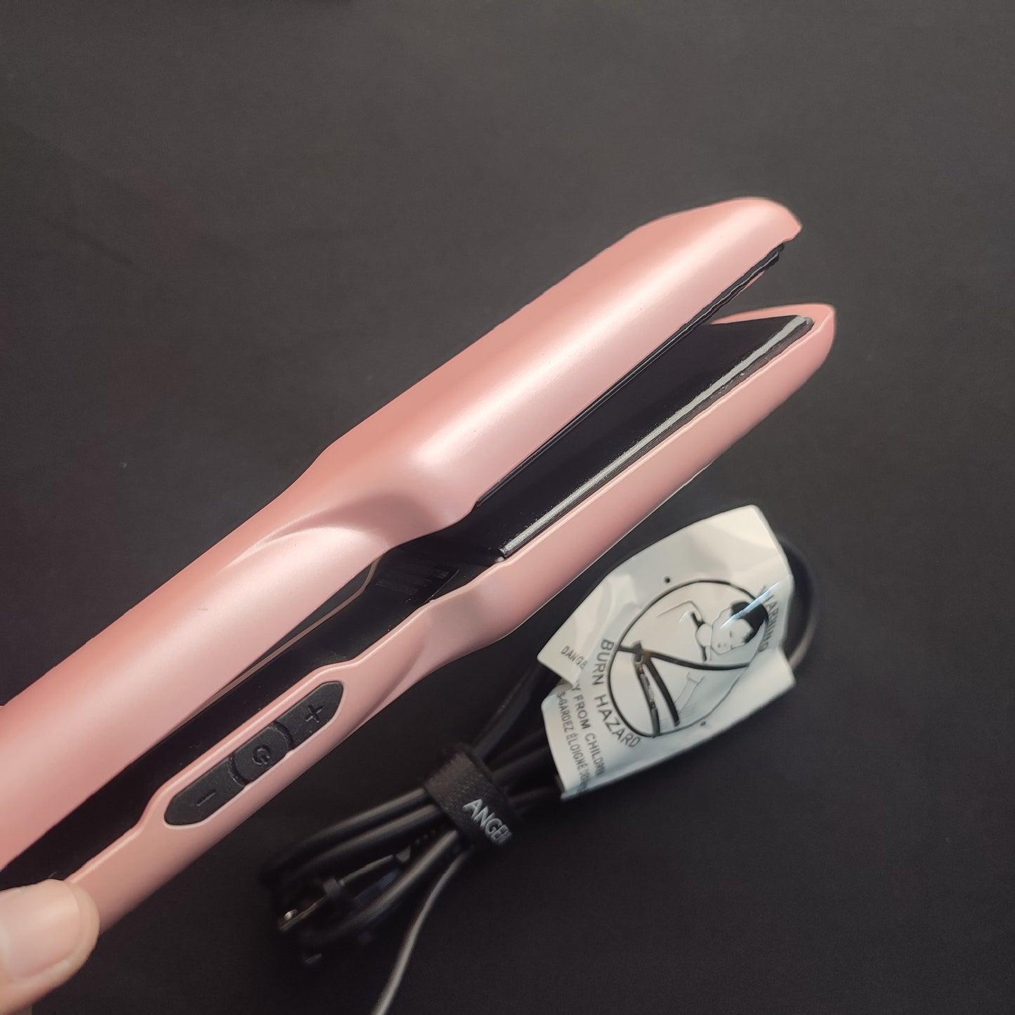 HY-098B Angenil Argan Oil Flat Iron Hair Straightener - Pink