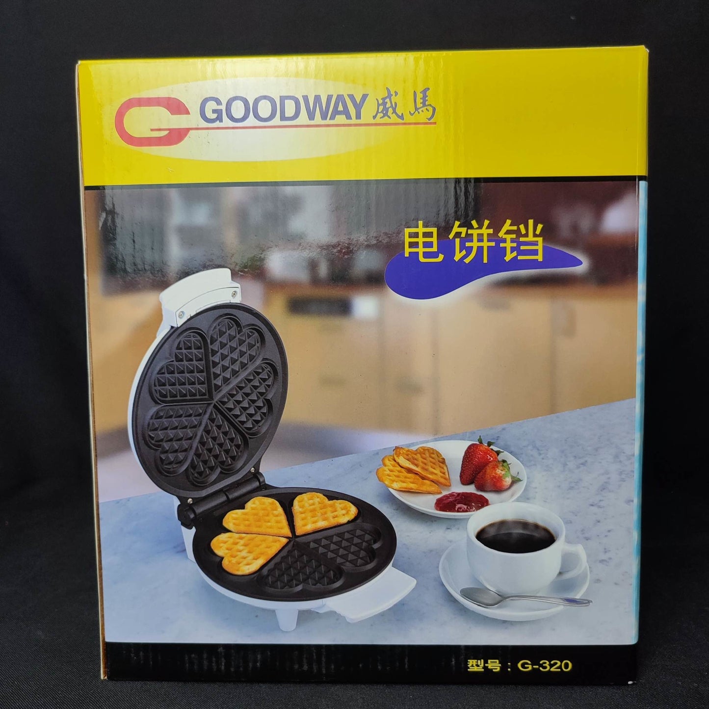 Goodway Waffle Maker Heart Shape (G-320) - International Mall PUll-out