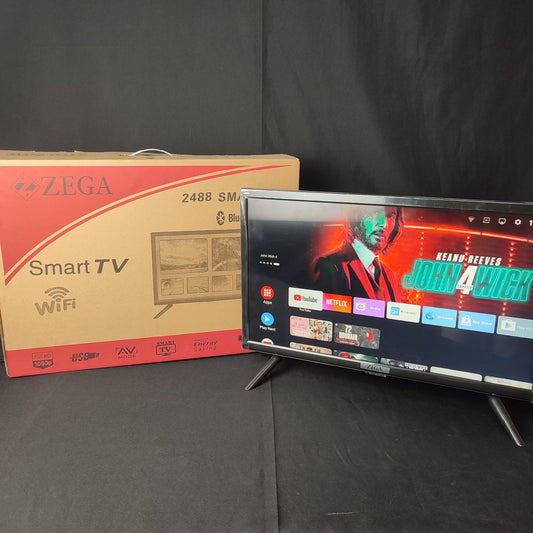 Zega 24" Smart TV 2488 HDR Wifi Bluetooth Ready with Built-in Applications Netflix Youtube Spotify