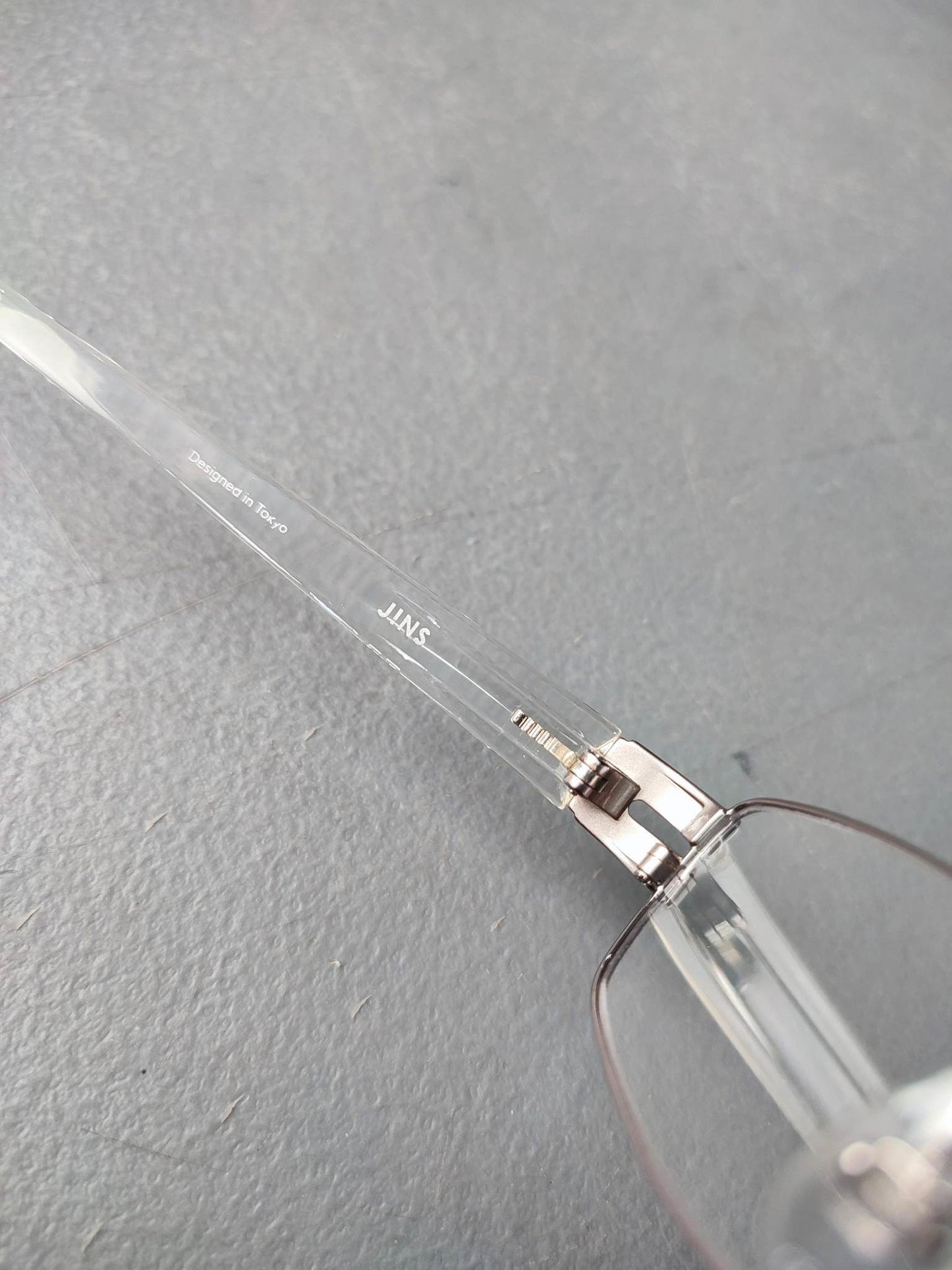 Plastic Frame JINS Transparent/Silver (MMF-15S 573F96) Eyeglass