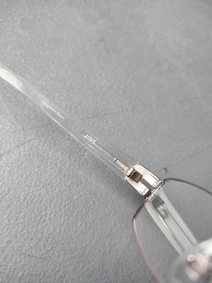 Plastic Frame JINS Transparent/Silver (MMF-15S 573F96) Eyeglass