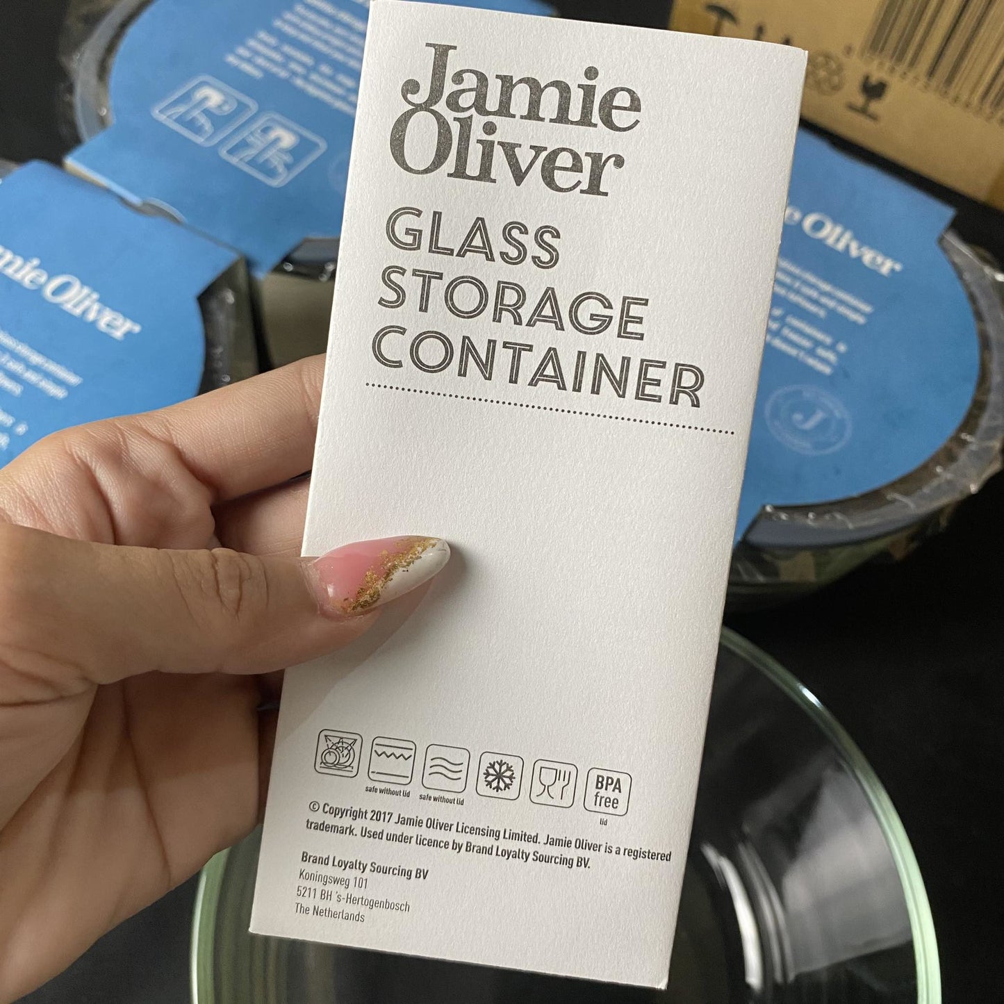 Jamie Oliver Glass Storage Round - 1550ml