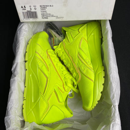 Reebok Yellow Green Rubber Shoes Bolton Sock VB LO Unisex (FU7554) - Phase-out Model