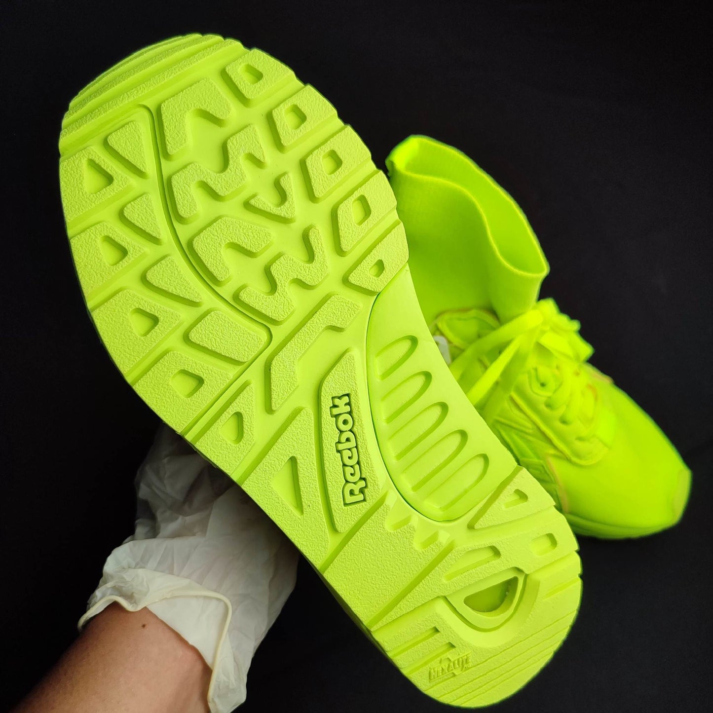 Reebok Yellow Green High Rubber Shoes BOLTON SOCK VB Unisex (FU7522) - Phase-out Model