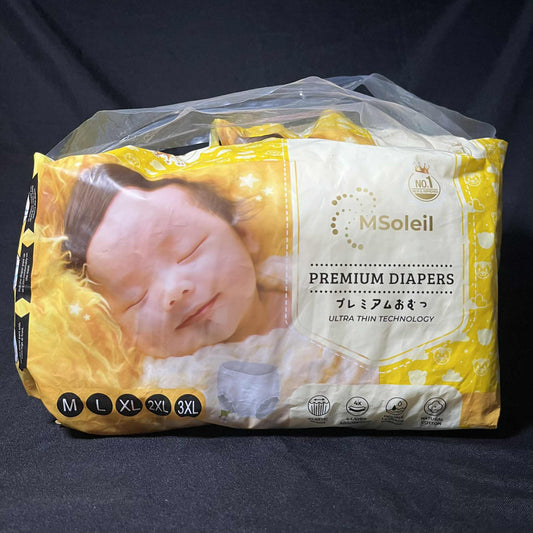 Msoleil Premium Diapers Elastic Waist Natural Cotton - 30pcs