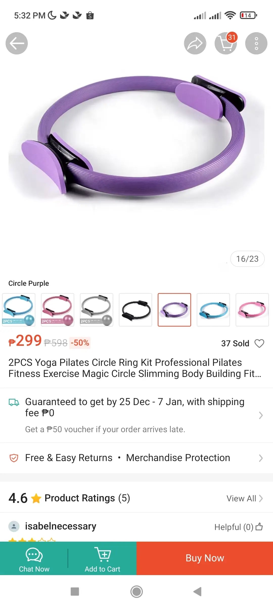 Pilates Yoga Ring Resistance Exerciser