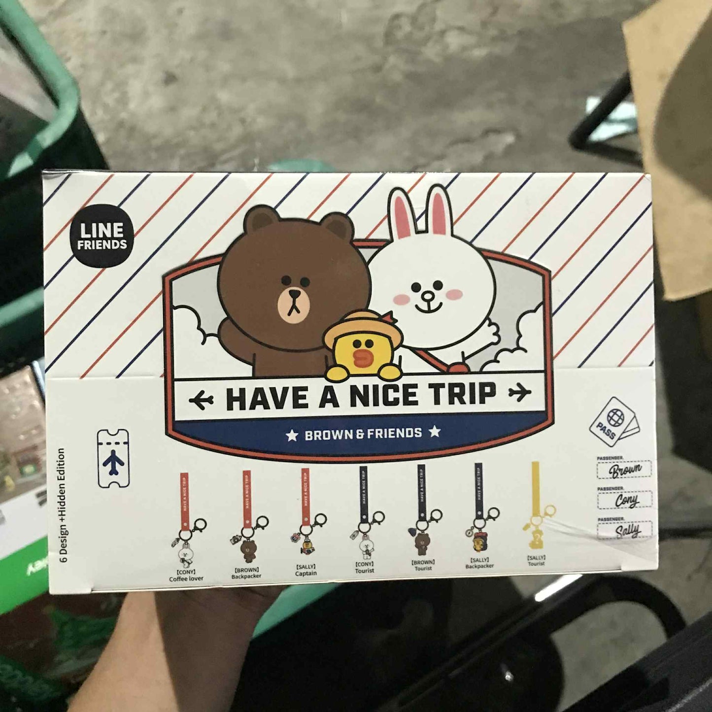 Line Friends Have a Nice Trip Blind Box Keychain - 6 Design with Hidden Edition