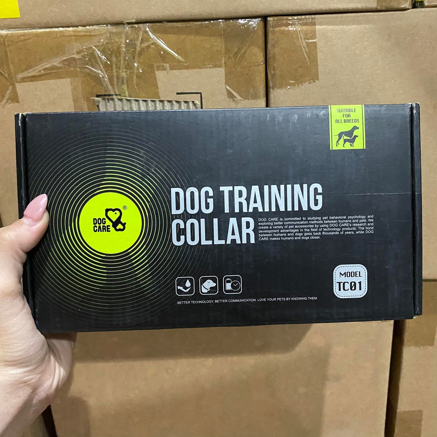 DogCare Electronic Dog Training Collar - Black/Green Box