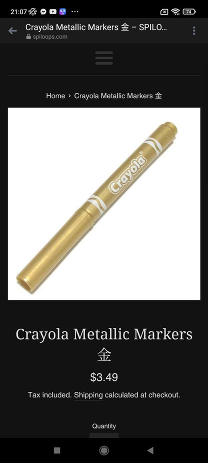 Crayola Metallic Markers - Factory Pull-out