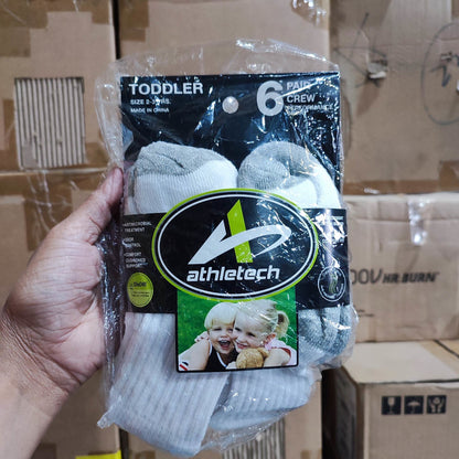 Athletech Toddler Socks Size: 2-3 Yrs Old 6pairs - International Mall Pull-out