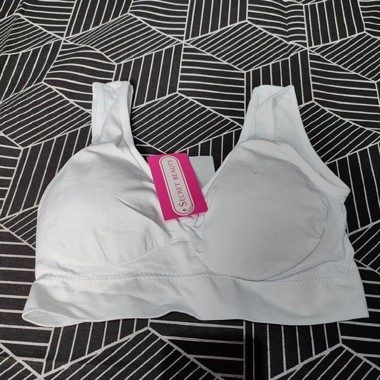 Secret Beauty White Bra W/O Lace