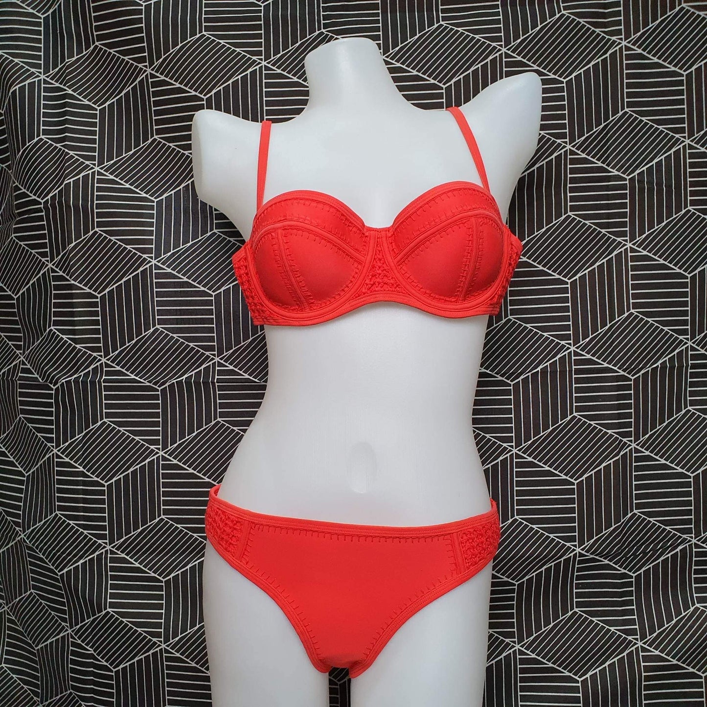 Authentic Australian Triangl Swimwear Swimsuit - Piper Red Velvet-Bottom