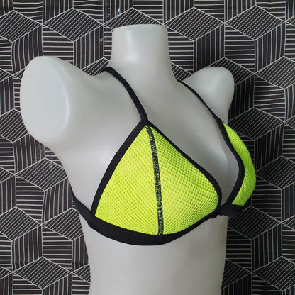 Authentic Australian Triangl Swimwear Swimsuit - Black Neon - Yellow Flash-Top