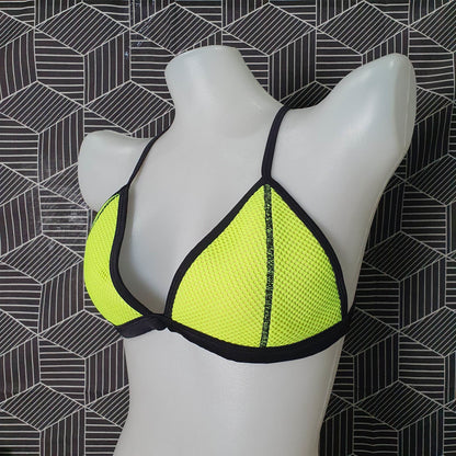 Authentic Australian Triangl Swimwear Swimsuit - Black Neon - Yellow Flash-Top