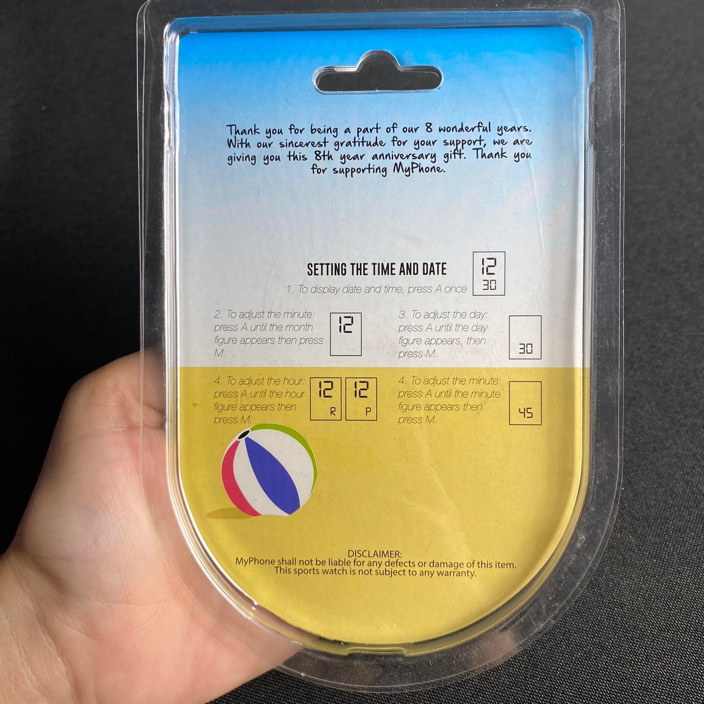 AS IS-MyPhone Sports Watch (Dead Battery Already)