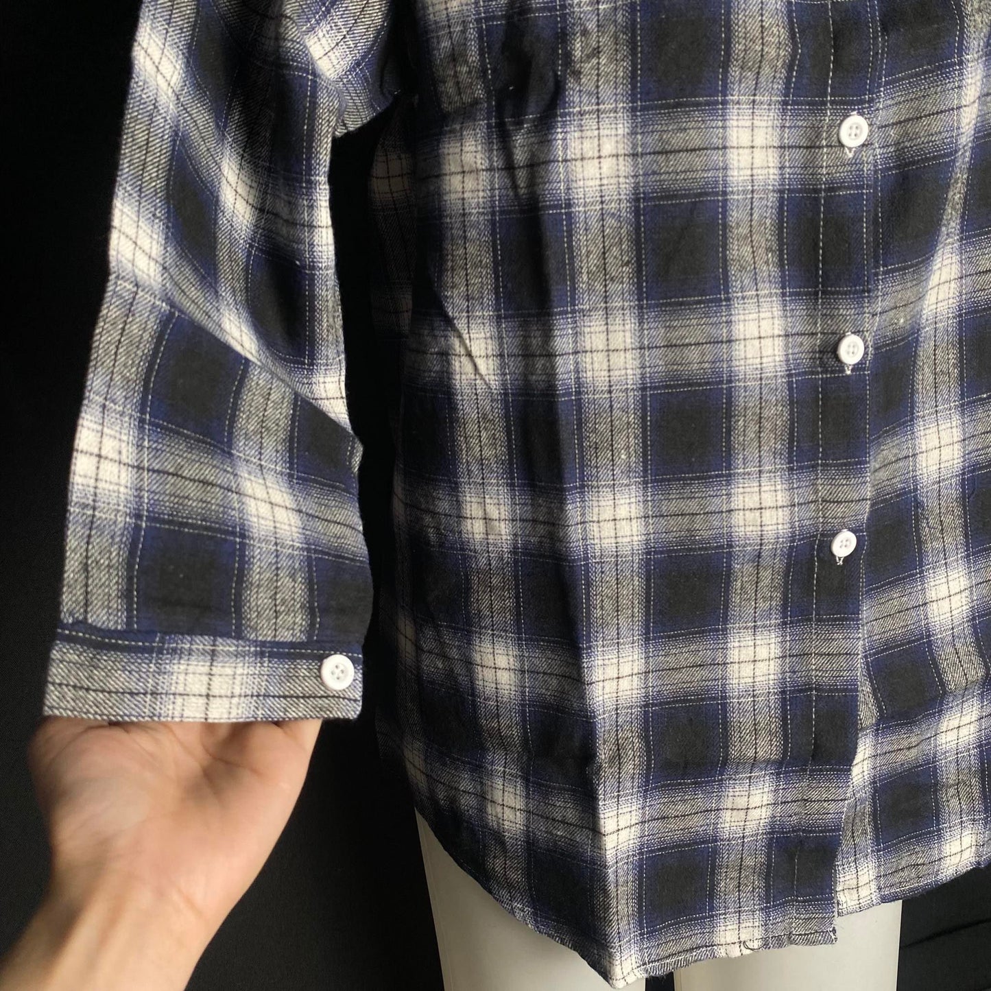 (V1BEUJ)Korean Version Of The Loose Casual Plaid Long-Sleeved Shirt