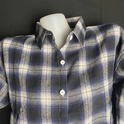 (V1BEUJ)Korean Version Of The Loose Casual Plaid Long-Sleeved Shirt