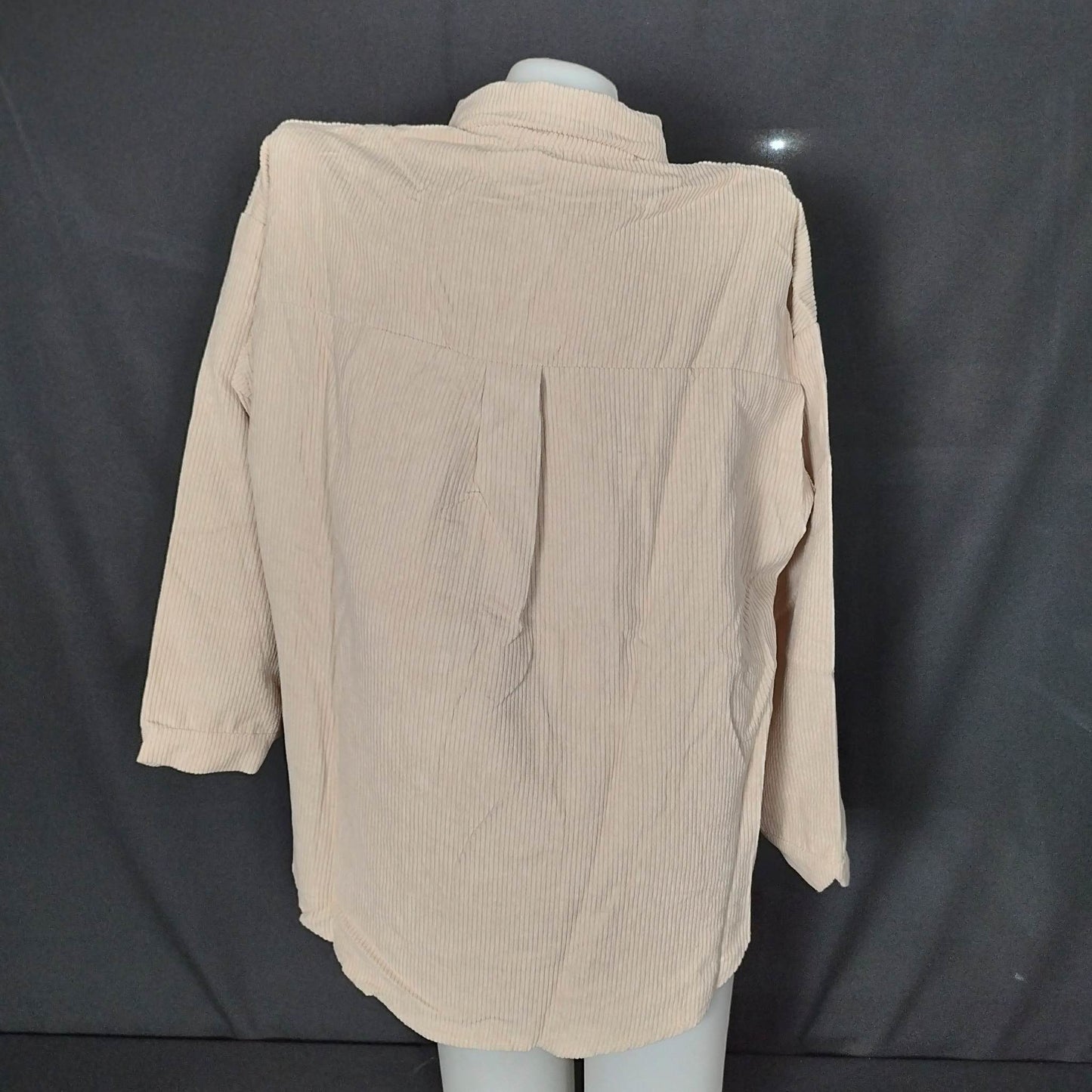 (8TMBGB)2 Colors Long Sleeve Shirt Autumn New Loose Corduroy Shirt