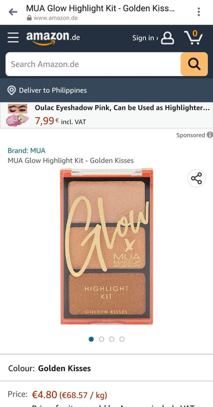 MUA Makeup Academy Glow Highlight Kit - International Mall Pull-out