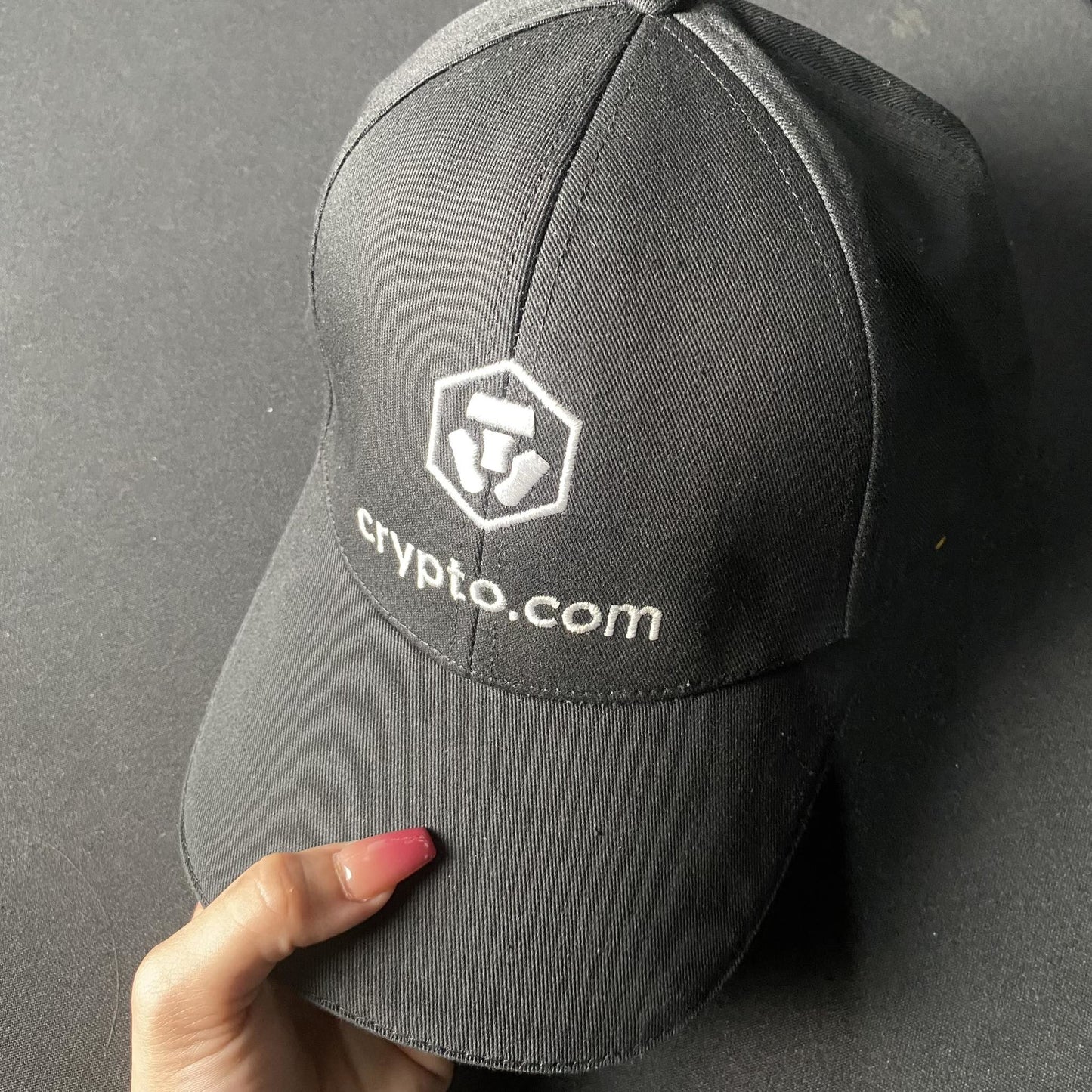 Crypto Black Baseball Cap Size: Adult - Factory Pull-out