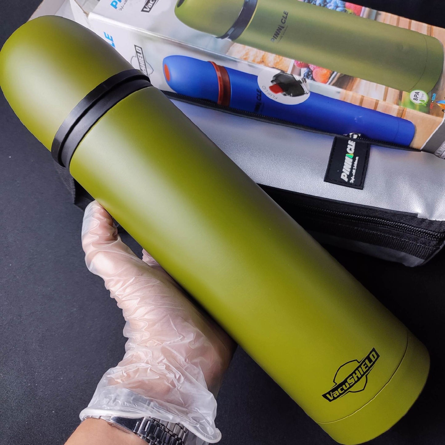 Pinnacle Thermo Vacuum Flask Bottle - Blue