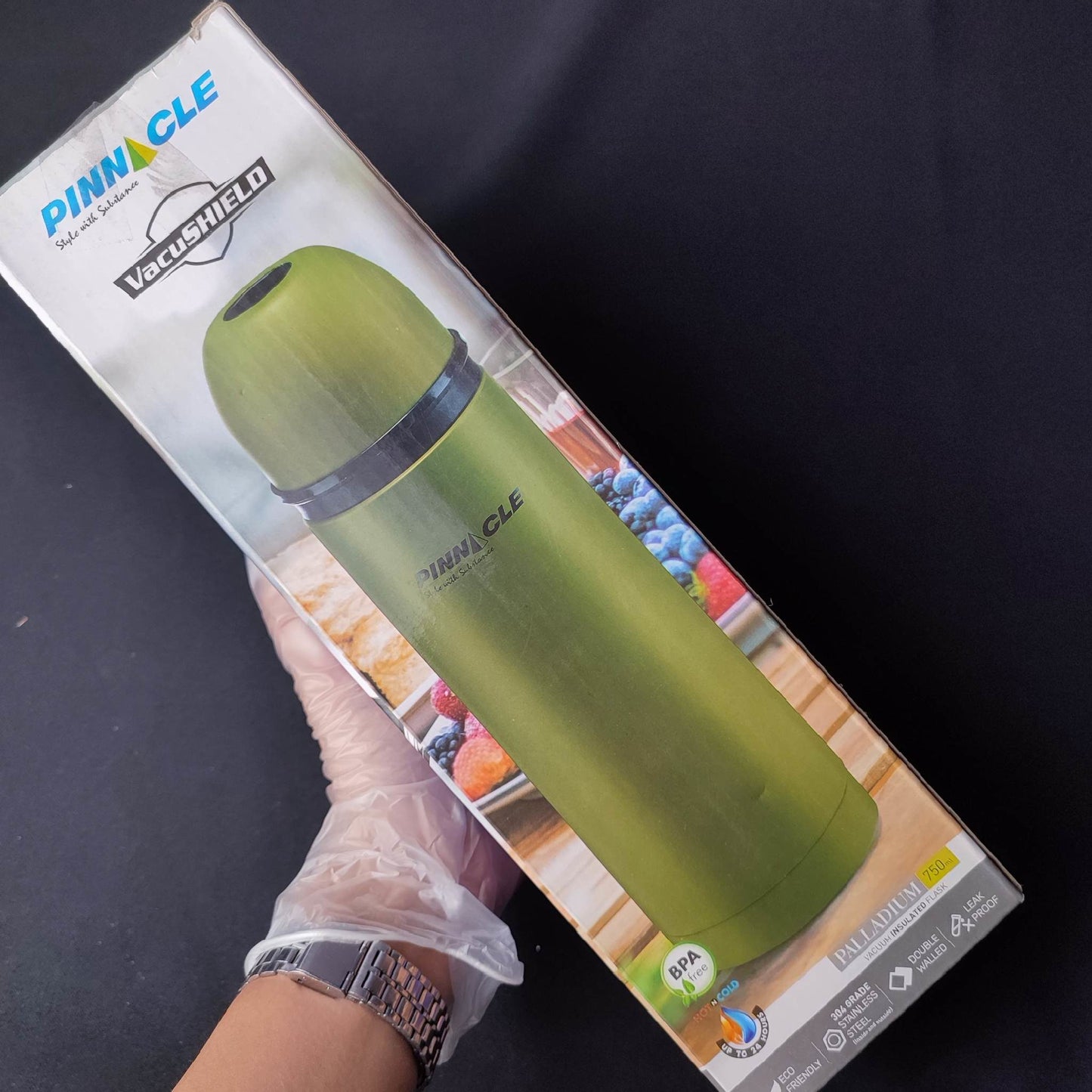 Pinnacle Thermo Vacuum Flask Bottle - Blue