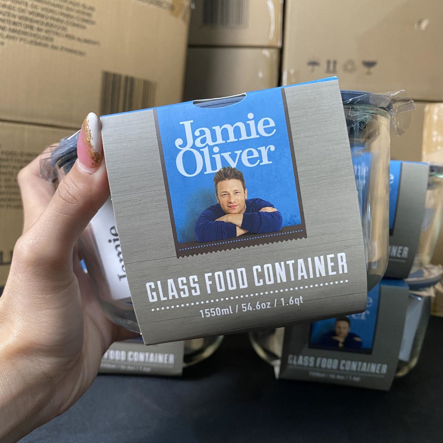 Jamie Oliver Glass Storage Round - 1550ml