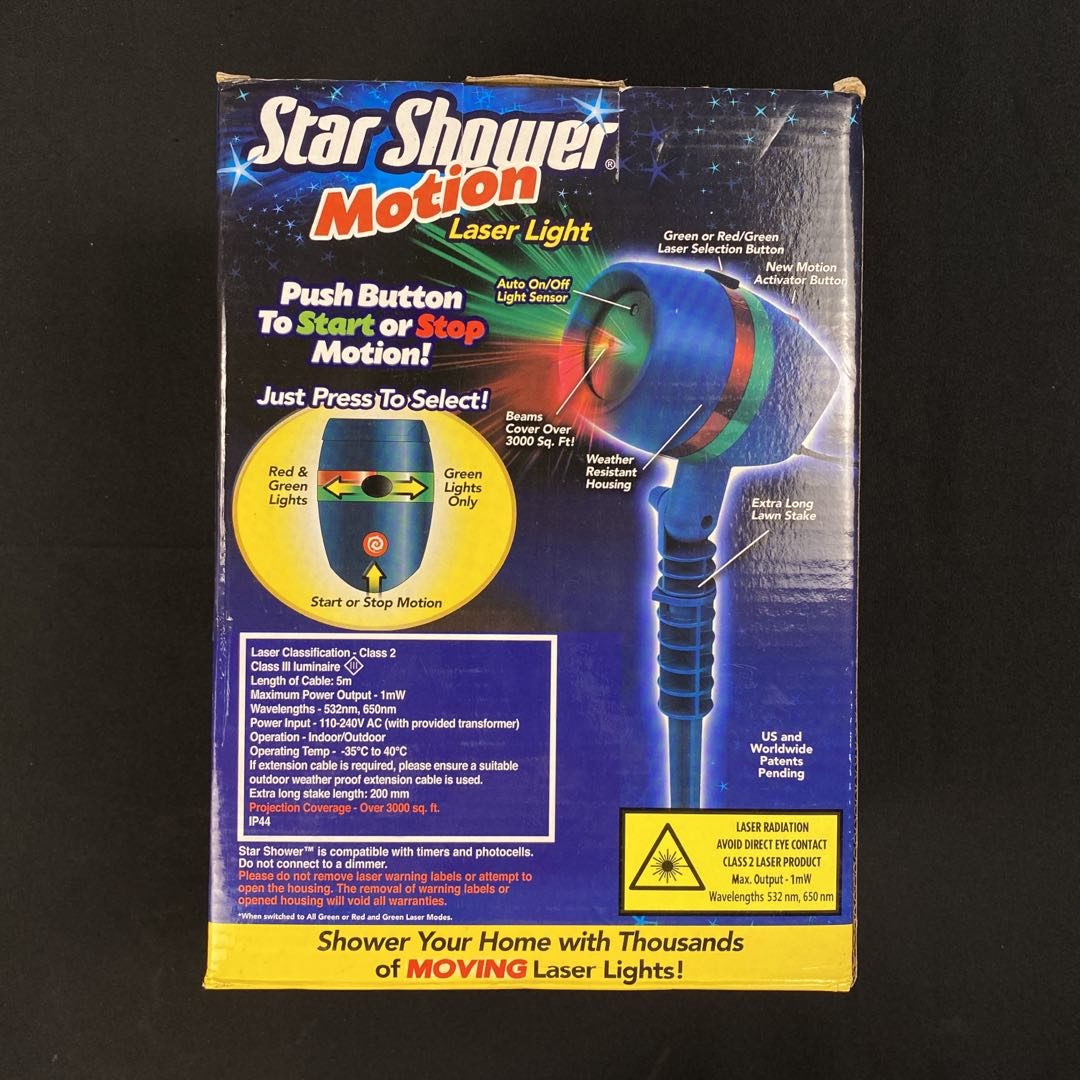 ??Star Shower Motion Laser Light [5 Meters Cable]