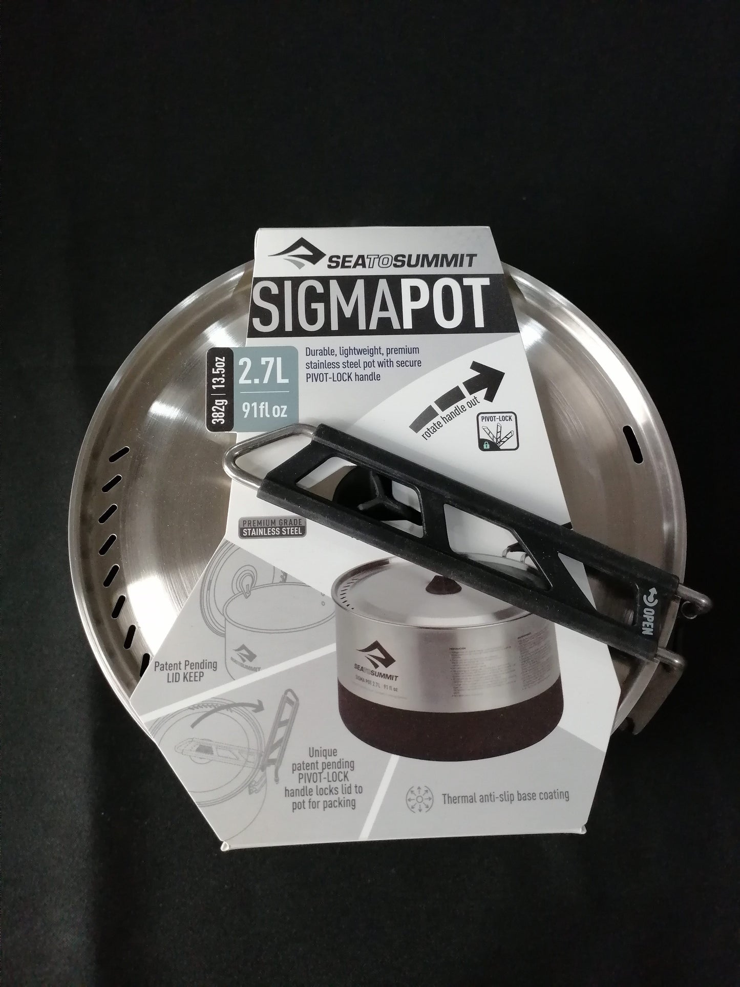 Sea to Summit Sigma Pot Camping Cookware - International Mall Pull-out