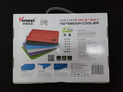 Vencci Notebook Cooling Pad One USB Port 2-FAN (DCX-007 Black)