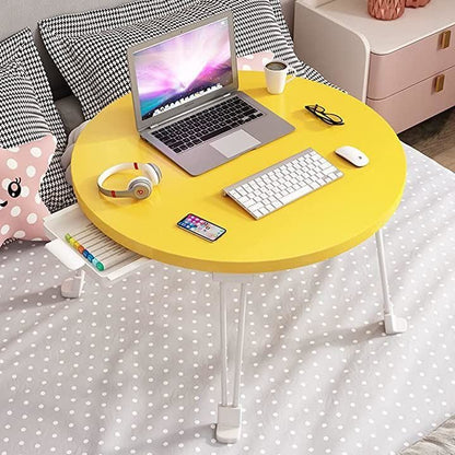 Feature Pattern Folding Bed Computer Desk (size:60cm in Diameter 30cm in Height