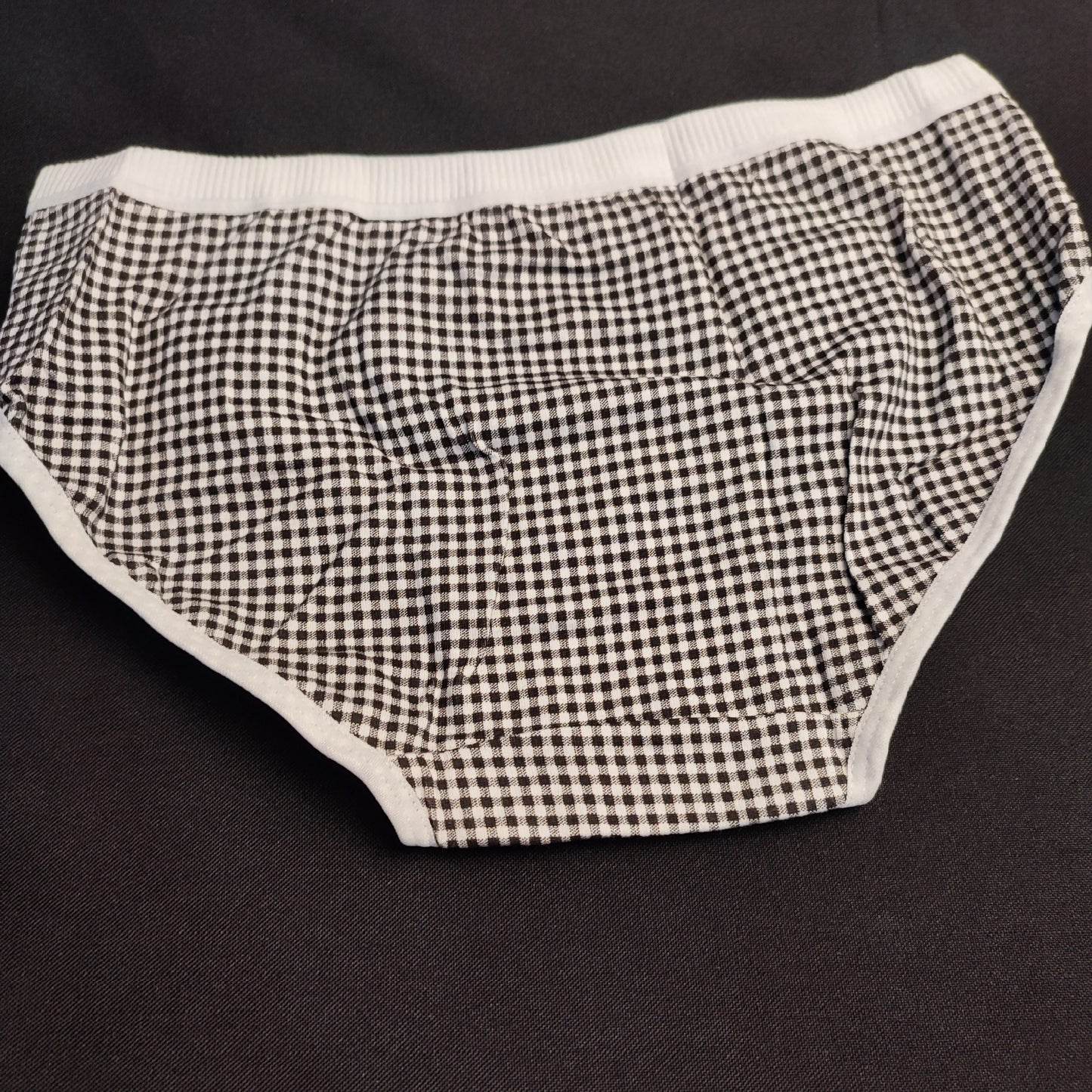 (I5VD3)Women 's Underwear Cotton Breathable Plaid Bowknot Panties - Size: Extra Large