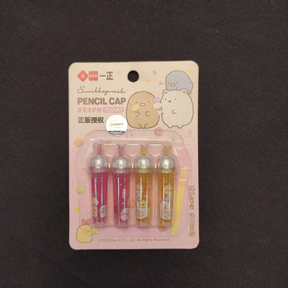 Sumikkogurashi Pencil Cap Set - Cute and Fun Pencil Caps for School and Office