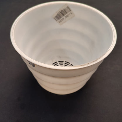 ??Flower Pot With Saucer - White