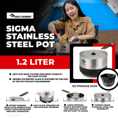 Sea to Summit Sigma Pot Camping Cookware - International Mall Pull-out