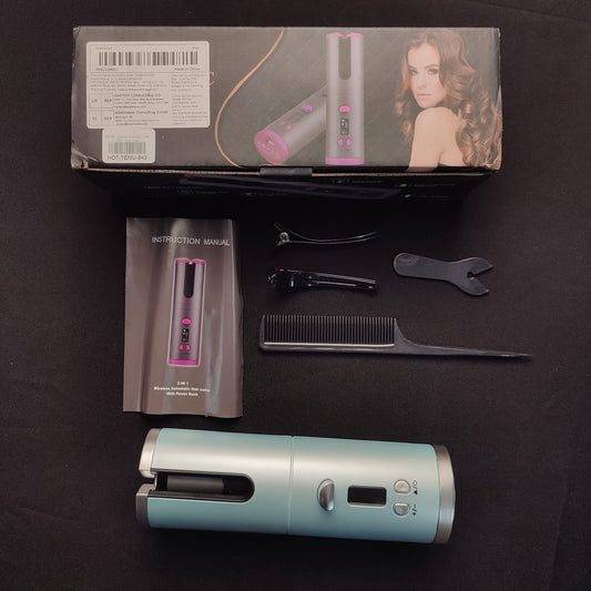 HG-009 Cordless Automatic Curler 34W - Cyan Green