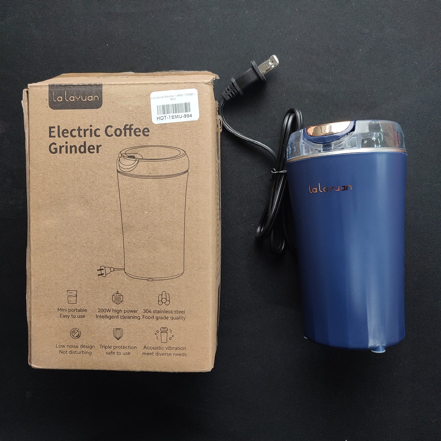 La layuan Electric Coffe Grinder - Blue